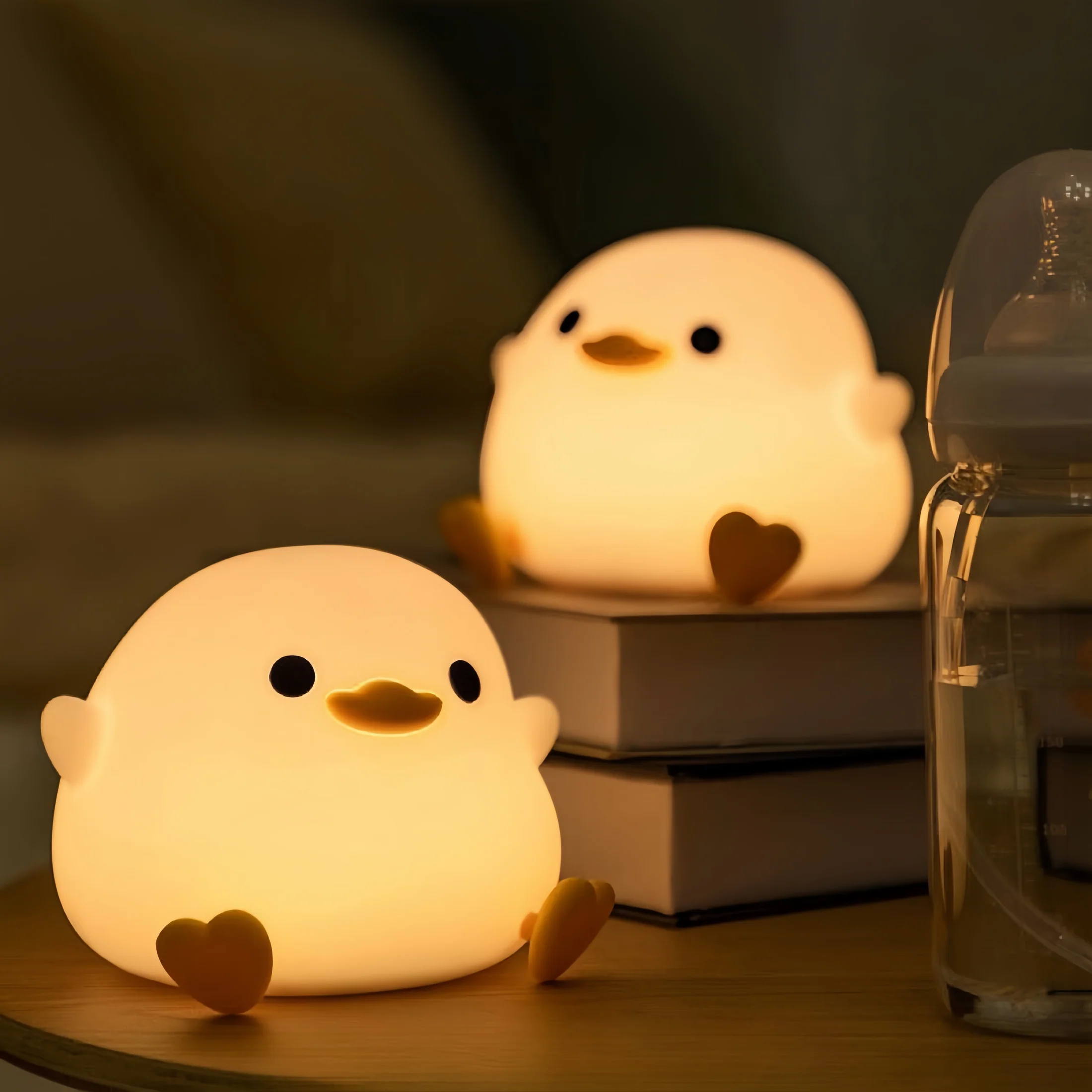 Side view of Doudou Duck night light in a room