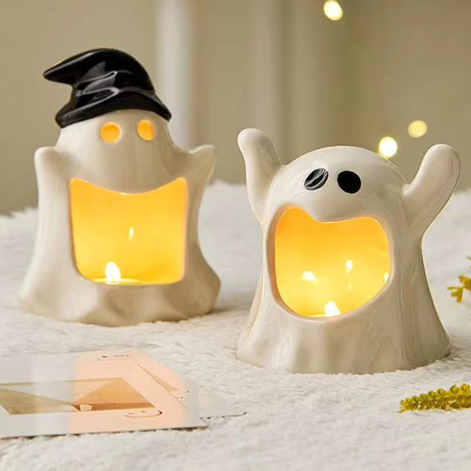 Halloween Ghost Candle Holders